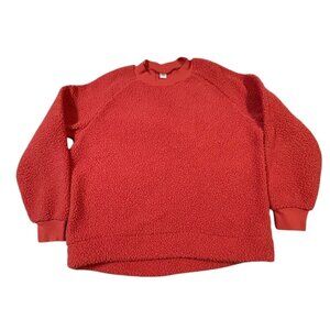 Old Navy Women's Clay Fuzzy Sherpa Pullover Sweatshirt SIZE-MEDIUM